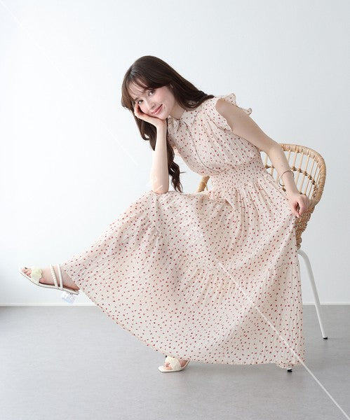 Casual Dress Ladies fashion Ruffle Dress Printed