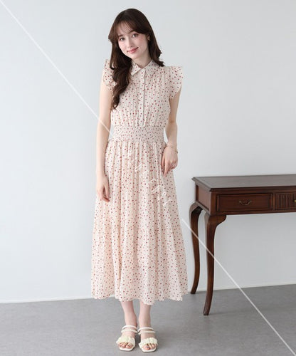 Casual Dress Ladies fashion Ruffle Dress Printed