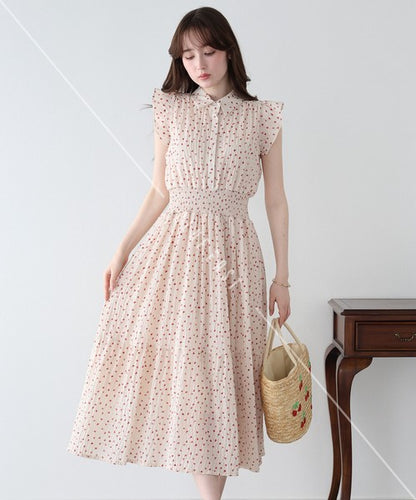 Casual Dress Ladies fashion Ruffle Dress Printed