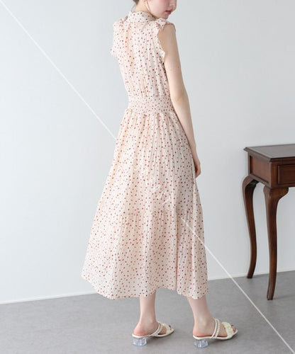 Casual Dress Ladies fashion Ruffle Dress Printed