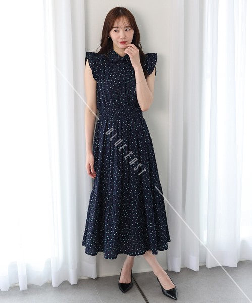 Casual Dress Ladies fashion Ruffle Dress Printed