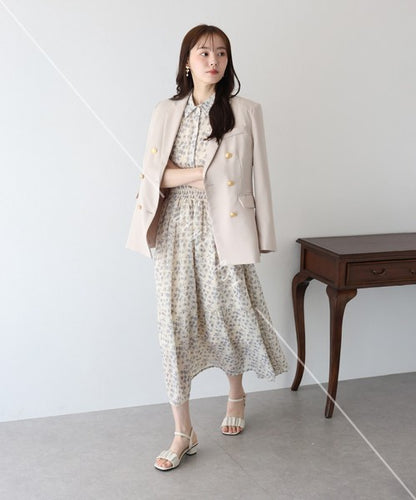 Casual Dress Ladies fashion Ruffle Dress Printed