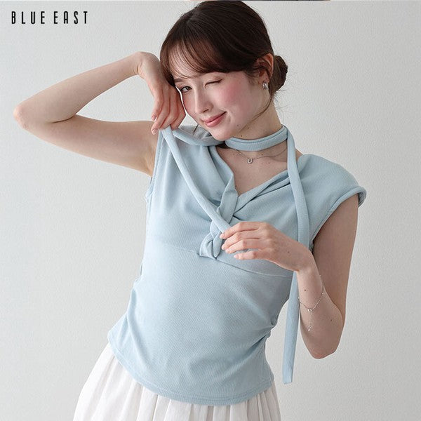 T-shirt Ladies fashion Sleeveless Cut-and-sew