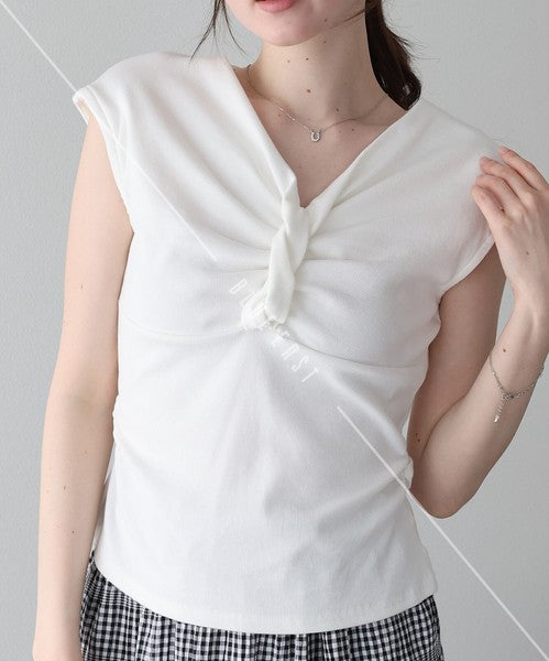 T-shirt Ladies fashion Sleeveless Cut-and-sew