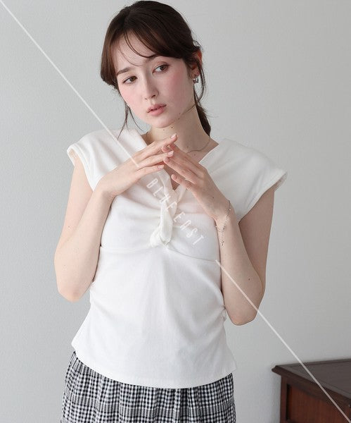 T-shirt Ladies fashion Sleeveless Cut-and-sew