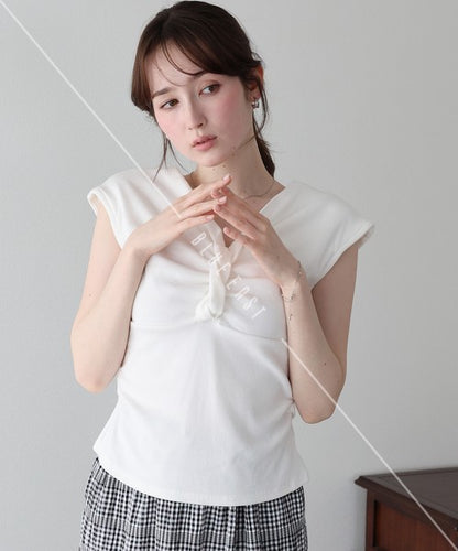 T-shirt Ladies fashion Sleeveless Cut-and-sew