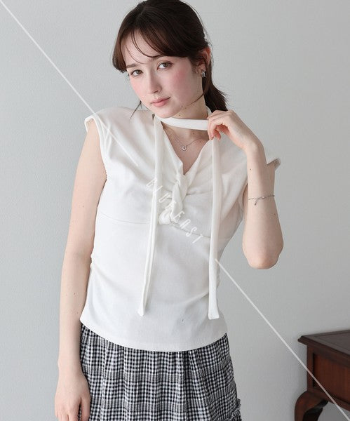 T-shirt Ladies fashion Sleeveless Cut-and-sew