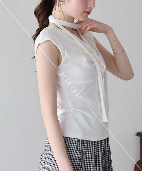 T-shirt Ladies fashion Sleeveless Cut-and-sew