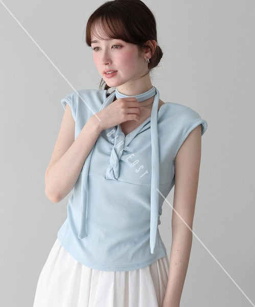 T-shirt Ladies fashion Sleeveless Cut-and-sew