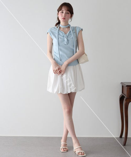 T-shirt Ladies fashion Sleeveless Cut-and-sew