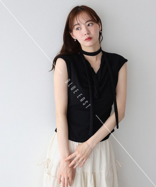 T-shirt Ladies fashion Sleeveless Cut-and-sew
