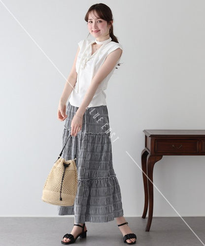T-shirt Ladies fashion Sleeveless Cut-and-sew