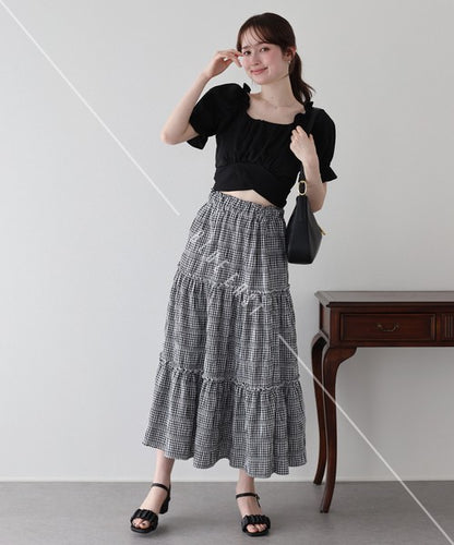 Button Shirt/Blouse Back Ribbon Off-The-Shoulder 2-way