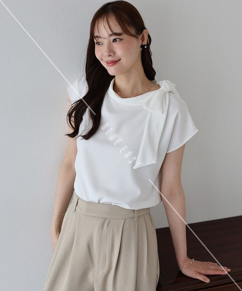 Button Shirt/Blouse Ladies fashion French Sleeve