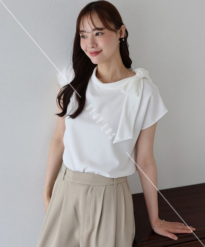 Button Shirt/Blouse Ladies fashion French Sleeve