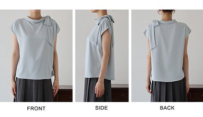 Button Shirt/Blouse Ladies fashion French Sleeve