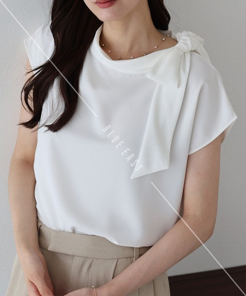 Button Shirt/Blouse Ladies fashion French Sleeve