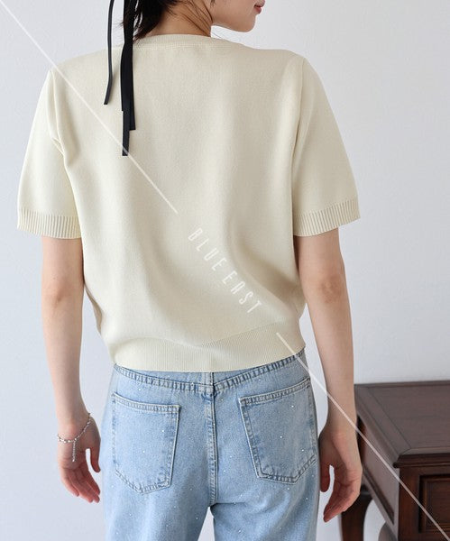 Cardigan Short Sleeve Knit Cardigan