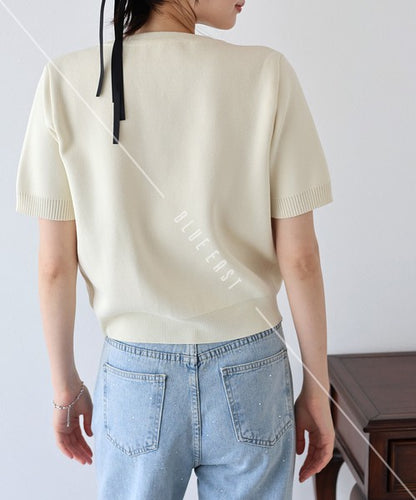 Cardigan Short Sleeve Knit Cardigan
