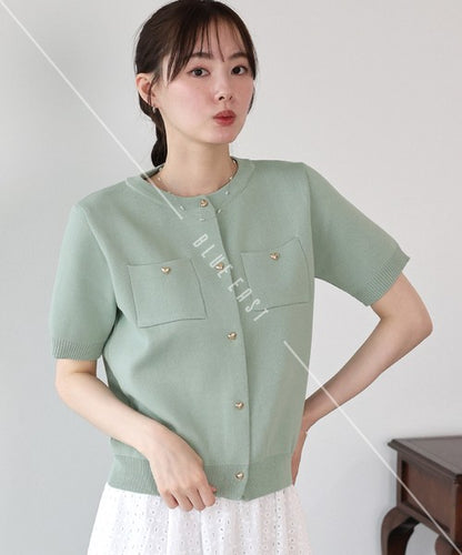 Cardigan Short Sleeve Knit Cardigan