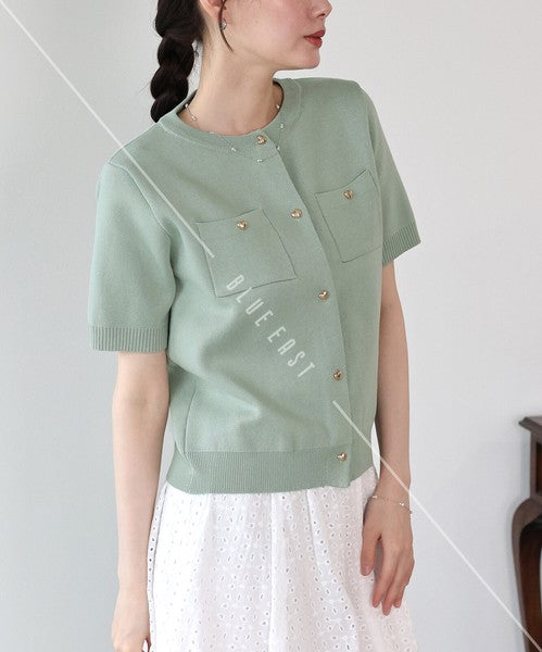 Cardigan Short Sleeve Knit Cardigan
