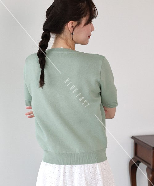 Cardigan Short Sleeve Knit Cardigan