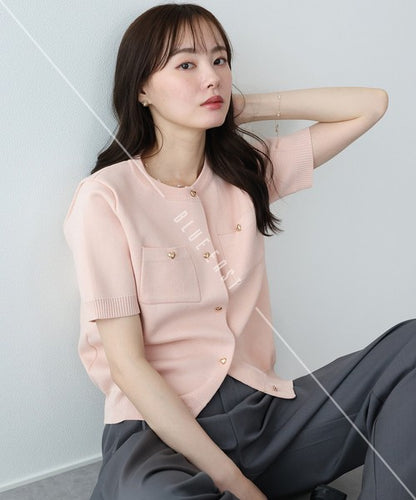 Cardigan Short Sleeve Knit Cardigan