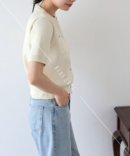 Cardigan Short Sleeve Knit Cardigan