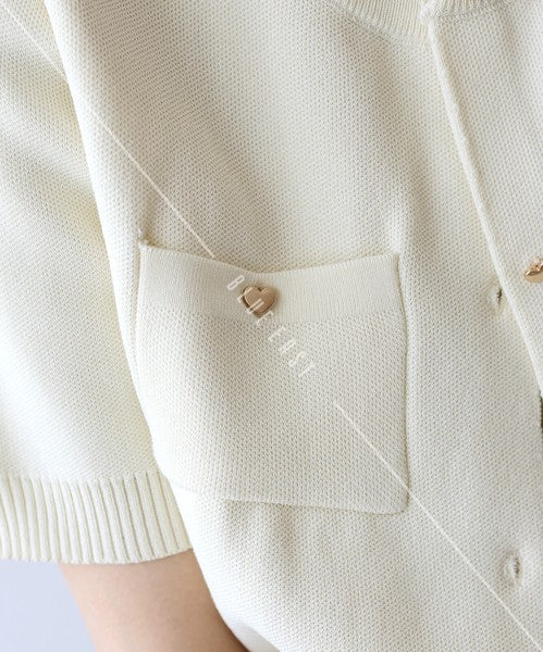 Cardigan Short Sleeve Knit Cardigan