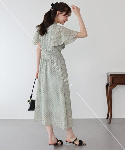 Casual Dress Ladies fashion Flare Sleeve
