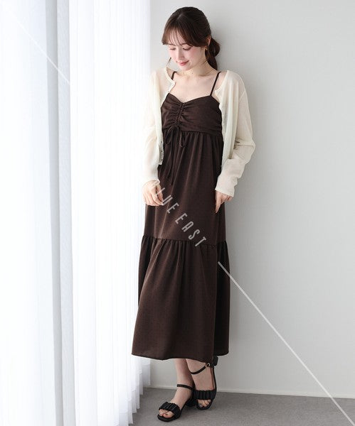 Casual Dress Flower Camisole Dress Printed Shirring