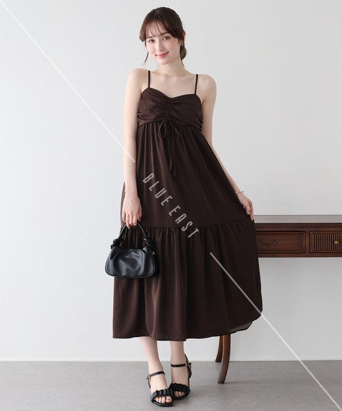 Casual Dress Flower Camisole Dress Printed Shirring