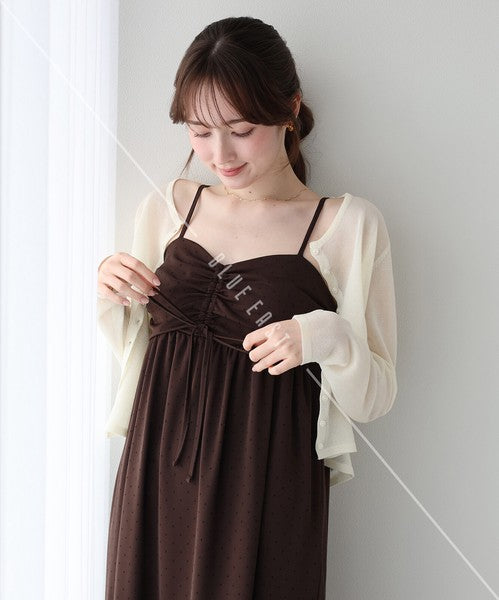 Casual Dress Flower Camisole Dress Printed Shirring