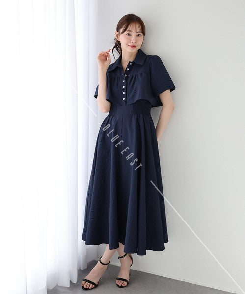 Casual Dress Shirt One-Piece Ladies fashion Waist Shirt Dress