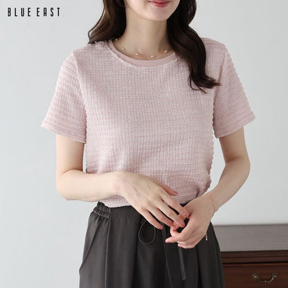 T-shirt Ladies fashion Jacquard Cut and Sew Cut-and-sew