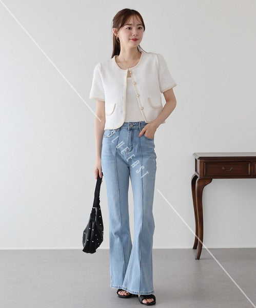 Denim Full-Length Pant Flare Center Press