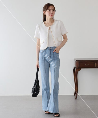 Denim Full-Length Pant Flare Center Press