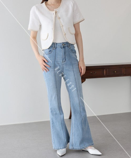Denim Full-Length Pant Flare Center Press