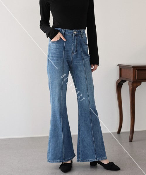 Denim Full-Length Pant Flare Center Press