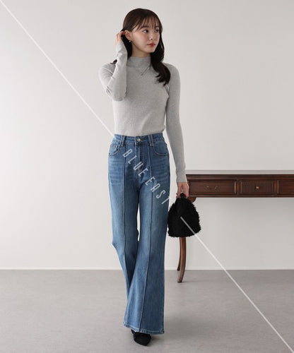 Denim Full-Length Pant Flare Center Press