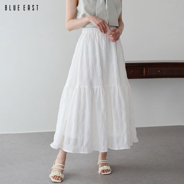 Skirt Dot Jacquard Tiered Skirt