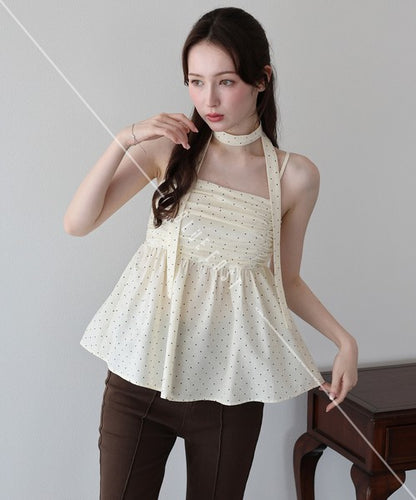 Button Shirt/Blouse Ladies fashion Peplum Tiered