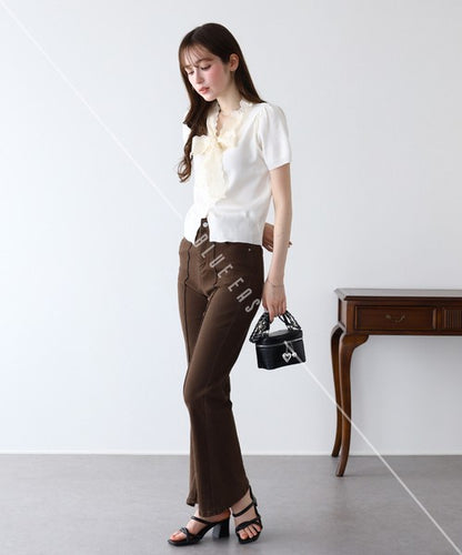 Lace Ribbon Cardigan (Ribbon, Lace, Knit Top  ESS)