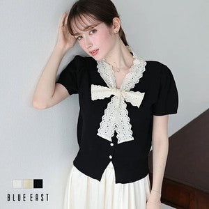 Lace Ribbon Cardigan (Ribbon, Lace, Knit Top  ESS)