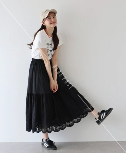 Skirt Tiered Skirt Cotton
