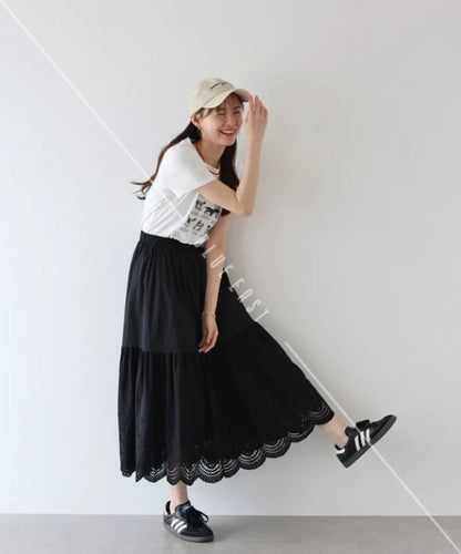 Skirt Tiered Skirt Cotton
