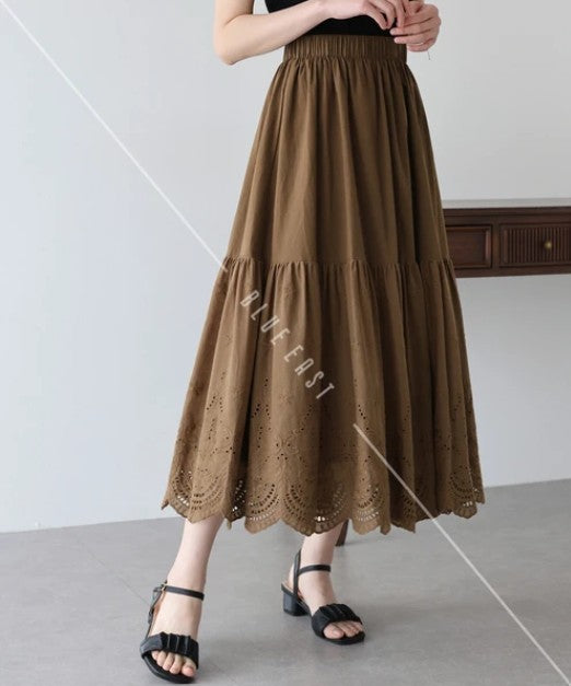 Skirt Tiered Skirt Cotton