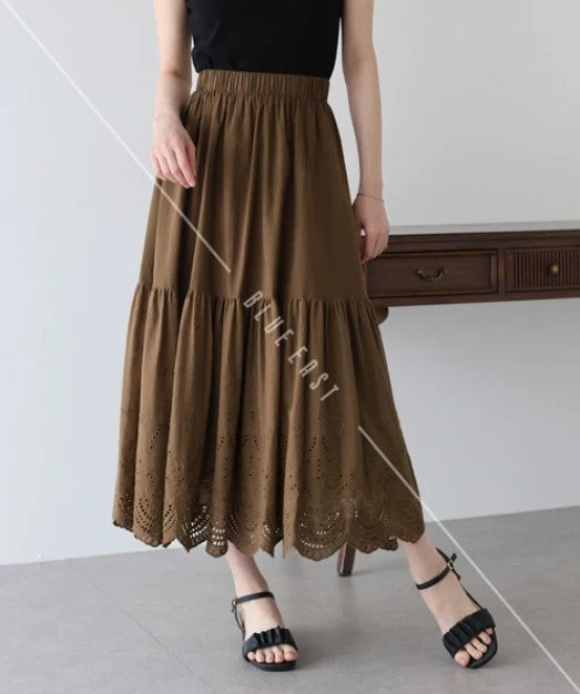 Skirt Tiered Skirt Cotton