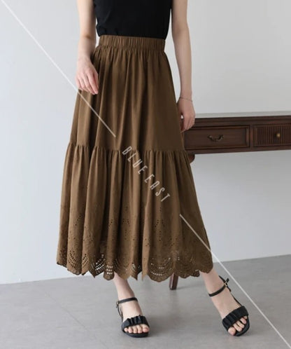 Skirt Tiered Skirt Cotton