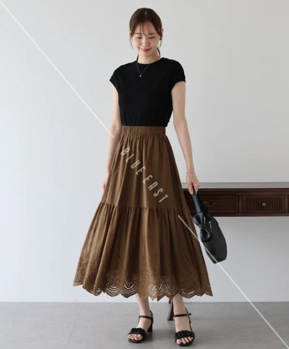 Skirt Tiered Skirt Cotton